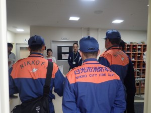 夜間避難訓練